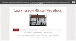 Desktop Screenshot of lepramuseum.de